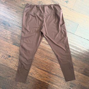 Workout Brand Brown Stretch Pants Size L 10/12